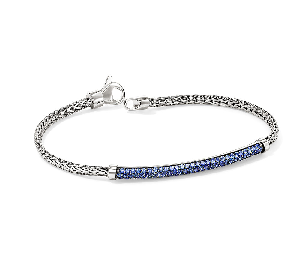 JH Essential Silver Bracelet with Blue Sapphire